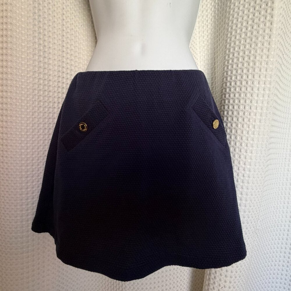 Lilly Pulitzer Madison Skort Women XXS True Navy Stretch Pull On Inner Short